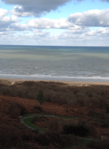 Looking down at Omaha Beach from American Cemetery