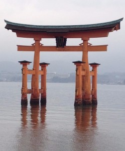 Floating Torii gate at Itsukushima Shinto Shrine, Miyajima